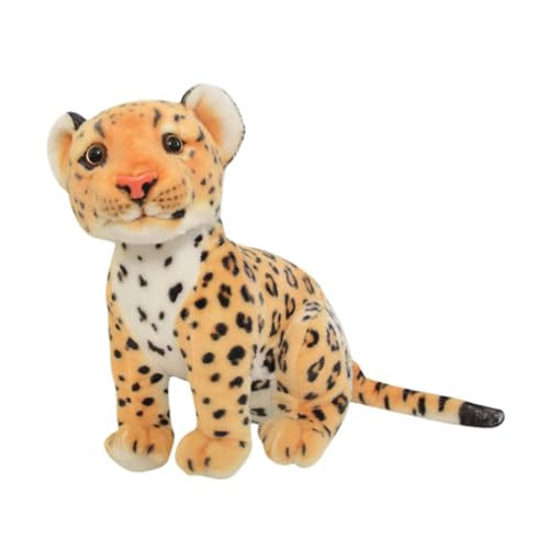 Oshhni Leopard Spielzeugpuppe als Geschenk, Schlafzimmer Dekoration, Gelb, 27 cm von Oshhni