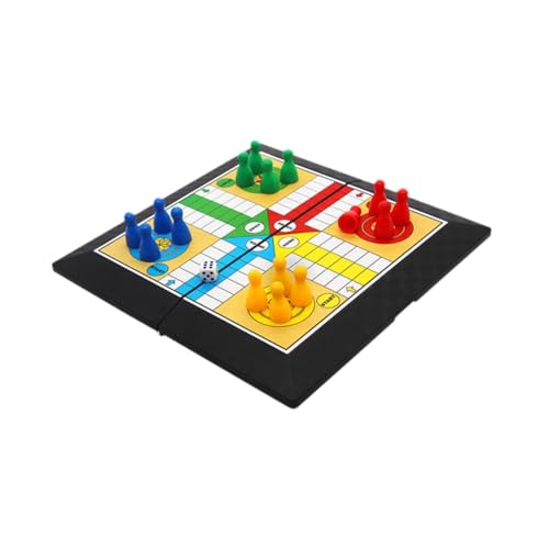 Oshhni Ludo Reisespiel Familienwürfelspiel Mehrere Spieler Faltbares Brettspiel, Familienspiel für Jungen und Mädchen Teenager Partyspiele Freizeitspielzeug von Oshhni