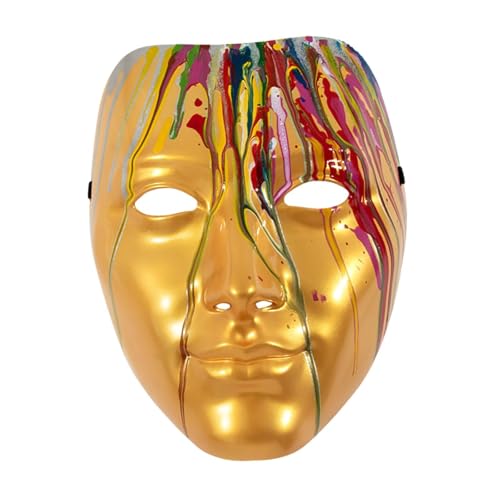 Oshhni Männer Gesicht Maske Cosplay Maskerade Maske für Halloween Kostüm Party Karneval, Gold von Oshhni