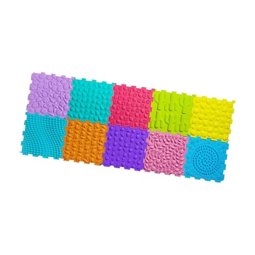 Oshhni Massage sensorische Puzzle Matte Sensory Mat Kids Baby Game Füße Mat Kinder Spielen Matte für Kinder Innenräume Erwachsene, 10 Stück von Oshhni