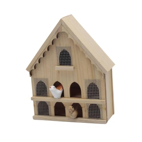 Oshhni Maßstab 1:12 Puppenhaus Vogelhaus Mini Vogelhaus Mikrolandschaft Outdoor Puppenzubehör Miniaturlandschaft Modell von Oshhni