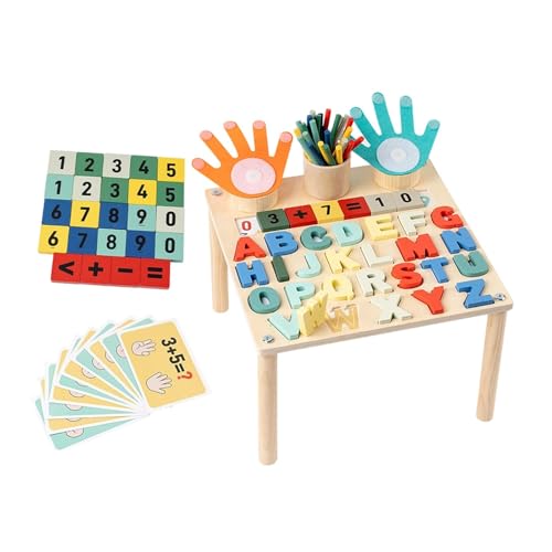 Oshhni Mathematik-Lernspielzeug, Aktivitätstisch, sensorisches Spielzeug, Fingerzählen für, Mädchen, Jungen, Buchstabentafel Oshhni Mathematik-Lernspielzeug, Aktivitätstisch, sensorisches Spielzeug, Fingerzählen für, Mädchen, Jungen, Buchstabentafel von Oshhni