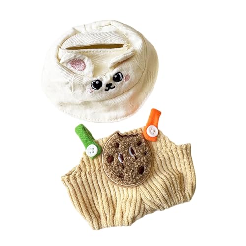 Oshhni Mini-Puppen Hose Kleidung Set Hut Set Flasche Weihnachts Geburtstag Geschenk Mädchen Puppe Kleidung niedlich Puppen Anzug für Puppen, Plätzchen-Hut-Set von Oshhni