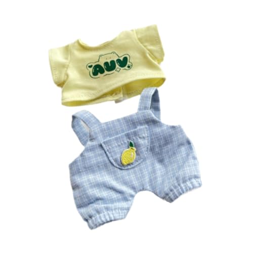 Oshhni Mini-Puppenkleidung für 6 Zoll, süßer Puppenkleidungsanzug, Kleidung, Kostüme, T-Shirts, Puppenkleidung für Mädchen, Puppenhosen, Outfits für Kinder, D von Oshhni