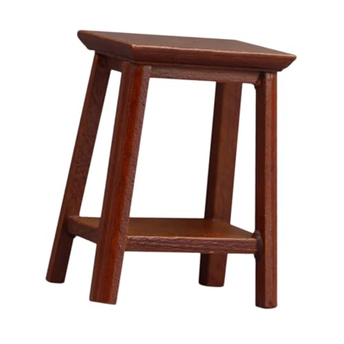 Oshhni Miniatur Hocker Aus Holz Im Maßstab 1/12, Robustes Puppenhaus Möbelzubehör Oshhni Miniatur Hocker Aus Holz Im Maßstab 1/12, Robustes Puppenhaus Möbelzubehör von Oshhni