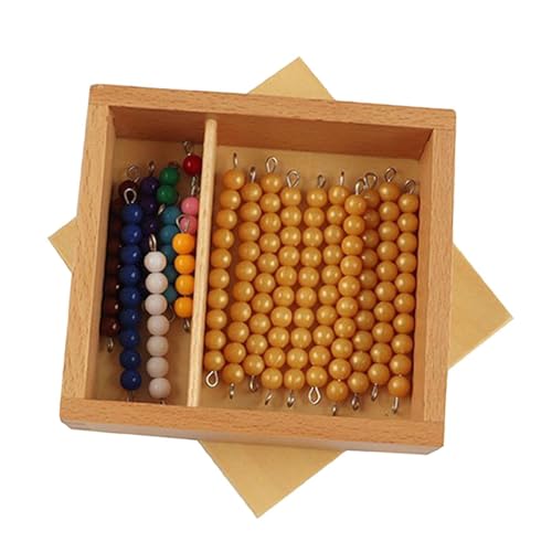 Oshhni Montessori-Mathe-Perlen, Materialien, Mathematik-Spielzeug, Zahlenerkennung, Perlensortierung, Stapelspielzeug, Mathematik-Manipulative für Kinder, Style B von Oshhni