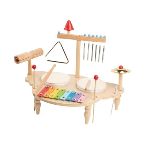 Oshhni Musikinstrumente aus Holz, Kindertrommel, Lernspielzeug, pädagogisches Spielzeug, Xylophon, Montessori-Musikspielzeug für Kinder von Oshhni