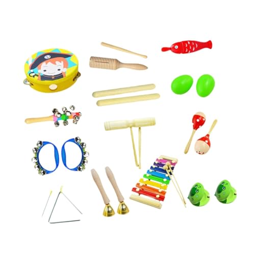 Oshhni Musikinstrumente für Kleinkinder, pädagogisches Musikspielzeug, sensorisches Spielzeug, Trommeln, hölzernes Schlaginstrumentenspielzeug als, Style B von Oshhni