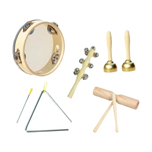 Oshhni Musikinstrumenten-Set für Kleinkinder, hölzernes Schlaginstrumenten-Spielzeug Montessori-Lernmusikspielzeug für Babys Partyspielzeug, Style A von Oshhni