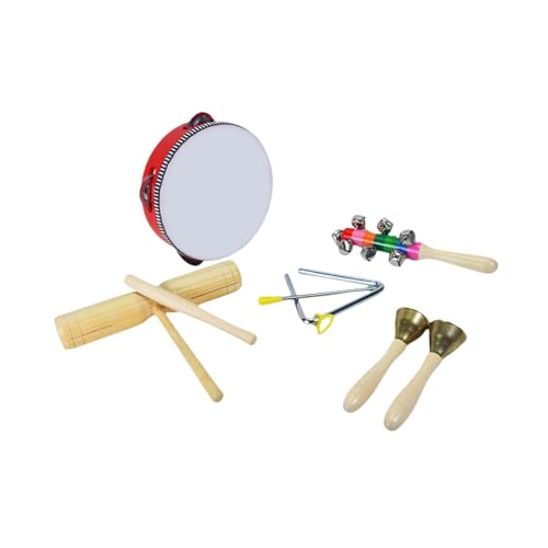 Oshhni Musikinstrumenten-Set für Kleinkinder, hölzernes Schlaginstrumenten-Spielzeug Montessori-Lernmusikspielzeug für Babys Partyspielzeug, Style G von Oshhni