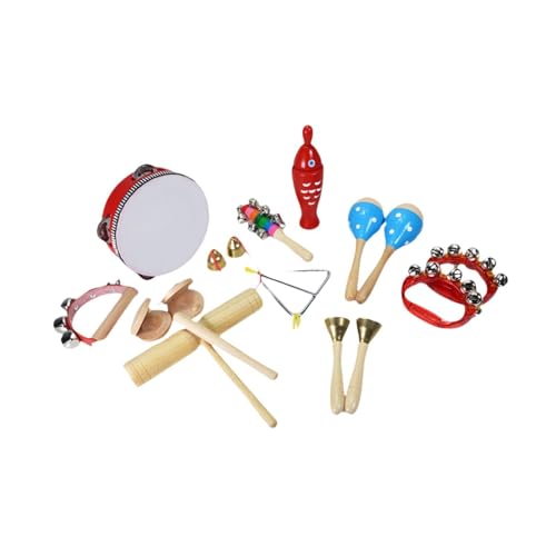 Oshhni Musikinstrumenten-Set für Kleinkinder, hölzernes Schlaginstrumenten-Spielzeug Montessori-Lernmusikspielzeug für Babys Partyspielzeug, Style L von Oshhni