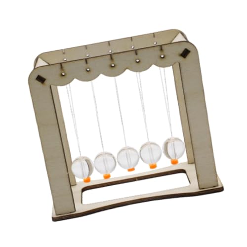 Oshhni Newtons Cradle Balance Bälle Brain Teaser Holz DIY Craft Kits Sciance Learning for Science Physics Lerngeschenke Schlafzimmer von Oshhni