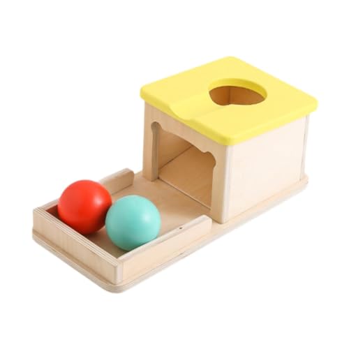 Oshhni Object Permanence Box Vorschule Lernspielzeug Entwicklungsball Drop Box mit Bällen für Jungen Mädchen Kinder 6–12 Monate Geschenk von Oshhni