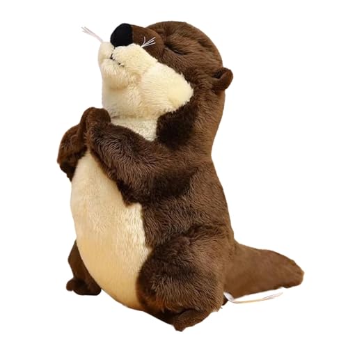 Oshhni Otter Stofftier Plüschtier Geburtstagsgeschenk Ornament Süße Seeotter Plüschpuppe Plüsch Stofftier für Jungen Mädchen Erwachsene, 18cm von Oshhni