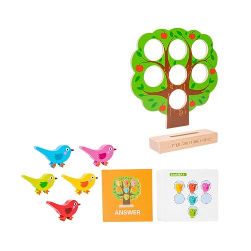 Oshhni Pädagogisches Lernspielzeug, Farben passendes Spielzeug, Stem-Geschenke, pädagogisches Spielzeug aus Holz, Feinmotorikspiel für Jungen im Alter von 2 von Oshhni