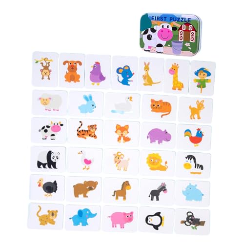Oshhni Passendes Puzzlespiel, passende Karten mit Aufbewahrungsbox aus Metall, Mehrzweck-Lernspielzeug für Vorschulkinder, tragbares Lernspielzeug für, Bauernhoftier Puzzle Oshhni Passendes Puzzlespiel, passende Karten mit Aufbewahrungsbox aus Metall, Mehrzweck-Lernspielzeug für Vorschulkinder, tragbares Lernspielzeug für, Bauernhoftier Puzzle von Oshhni