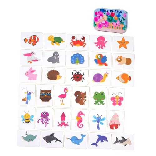 Oshhni Passendes Puzzlespiel, passende Karten mit Aufbewahrungsbox aus Metall, Mehrzweck-Lernspielzeug für Vorschulkinder, tragbares Lernspielzeug für, Ozeantier Puzzle Oshhni Passendes Puzzlespiel, passende Karten mit Aufbewahrungsbox aus Metall, Mehrzweck-Lernspielzeug für Vorschulkinder, tragbares Lernspielzeug für, Ozeantier Puzzle von Oshhni
