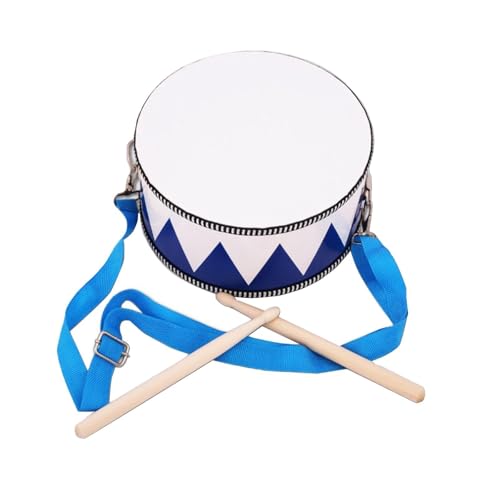 Oshhni Percussion-Handtrommel, Musikinstrument, leicht zu tragen, mit Trommelstock, Multifunktion für Kinder auf der Bühne im Kindergarten, Blau von Oshhni