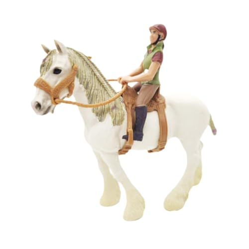 Oshhni Pferdemodell, Pferde-Actionfigur, PVC mit Sattel, dekorative Sammlung, Miniatur-Lernspielzeug, Wildtierstatue für Geschenke, Style A von Oshhni