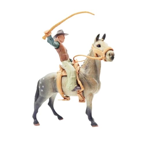 Oshhni Pferdemodell, Pferde-Actionfigur, PVC mit Sattel, dekorative Sammlung, Miniatur-Lernspielzeug, Wildtierstatue für Geschenke, Style B von Oshhni