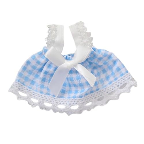 Oshhni Plüschpuppenkleid Kostüme DIY Zubehör für 6,69 Zoll Puppenanhänger Puppenkleidung Anziehsachen, Blau von Oshhni