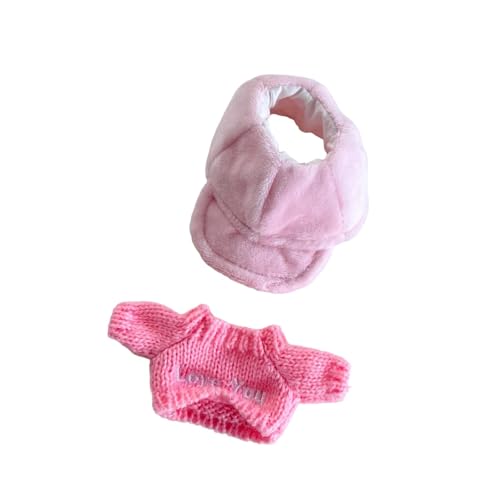 Oshhni Plüschpuppenkleidung, Puppenkleidung, Anziehsachen, bequem, süß für 15 cm große Puppen, Rosa von Oshhni