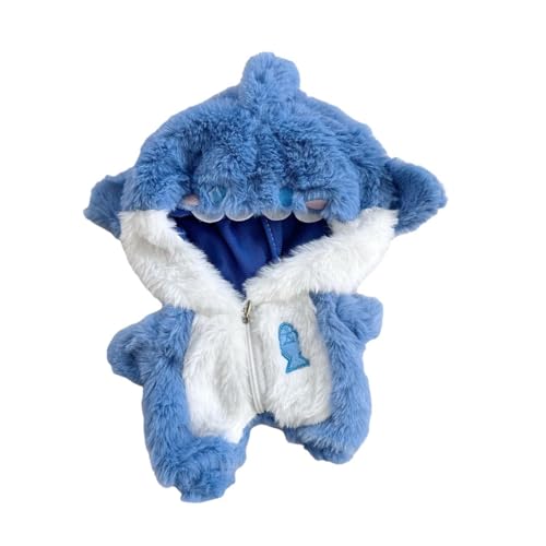 Oshhni Plüschpuppenkleidung Kostüme Outfits für Kinder Cartoon Stilvolle Geschenke DIY Puppenspielzeug Puppenoverall Puppenkleidung für 20cm Puppen, Blau von Oshhni