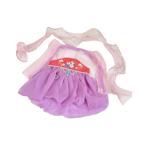 Oshhni Plüschpuppenkleidung für 38cm Puppenkleidung Kostüme Kuscheltiere Kleidung Stilvoll, Violett von Oshhni