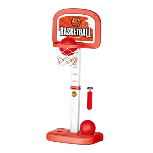 Oshhni Pool-Basketballkorb, Outdoor-Sportspielzeug, höhenverstellbar, Sommer-Basketballspiele für Jungen und Mädchen, Rot von Oshhni