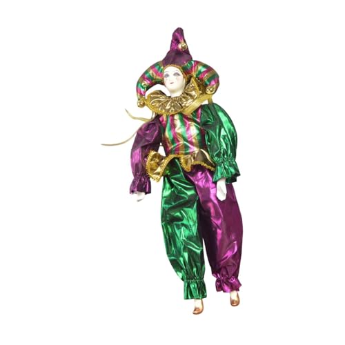 Oshhni Porzellan-Clown-Puppensammlung, Schreibtisch-Ornament, 47 cm, mit Kopf und aus Porzellan, für Zuhause, Dekoration von Oshhni