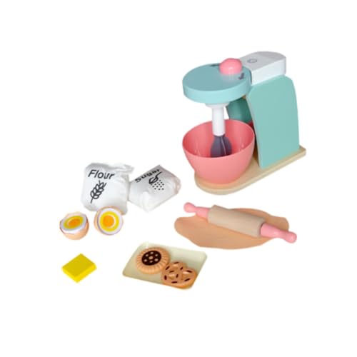 Oshhni Pretend Play Holzmixer-Set, Küchenspielzeug aus Holz, Spiellebensmittel, für Mädchen und Jungen im Vorschulalter von Oshhni