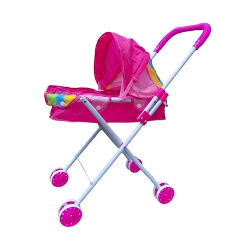 Oshhni Puppen-Mini-Kinderwagen, Kinderspielzeug, Kinderwagen, Puppenhaus-Dekor, Kleinkinder, Rollenspiel, Trolley, Rollenspiel für Kleinkinder, von Oshhni