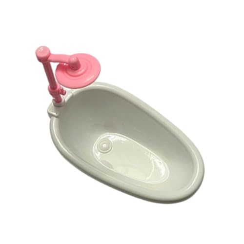 Oshhni Puppenhaus Badewanne Puppenhaus Badezimmer Zubehör Mini Badewanne Badewanne Modell Spielzeug für Rolle Spielen von Oshhni