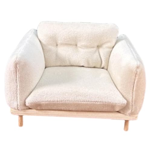 Oshhni Puppenhaus-Sessel im Maßstab 1:12, dekoratives Miniatur-Sofa, kleines Modell, 10 x 8 x 6,5 cm, Weiß Oshhni Puppenhaus-Sessel im Maßstab 1:12, dekoratives Miniatur-Sofa, kleines Modell, 10 x 8 x 6,5 cm, Weiß von Oshhni