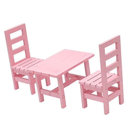 Oshhni Puppenhausmöbel-Set für 1:6 Figuren, Esszimmer Dekoration, Pink von Oshhni