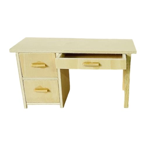 Oshhni Puppenhausmöbel-Zubehör-Kollektion, Holzmöbel für 1:12 Puppenhaus-, 12 X 5 X 6.5 cm Schreibtisch Oshhni Puppenhausmöbel-Zubehör-Kollektion, Holzmöbel für 1:12 Puppenhaus-, 12 X 5 X 6.5 cm Schreibtisch von Oshhni