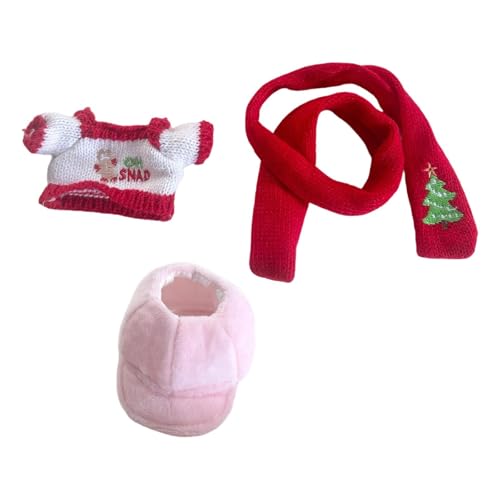 Oshhni Puppenkleidung, Puppenbekleidung, süßer Weihnachtsanzug für Puppen, Puppenoutfits für 15 cm große Puppen von Oshhni