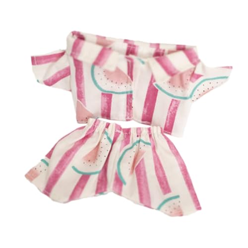 Oshhni Puppenkleidung Anzug Puppe verkleiden Kleidung Mädchen Geschenk Puppe Outfit Puppe Kostüme Kinder, Rosa Wassermelone von Oshhni