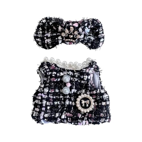 Oshhni Puppenkleidung für 15cm Plüschpuppe Kuscheltiere Accessoires Puppenkleid Set Niedlich, Schwarz von Oshhni