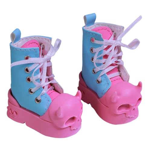 Oshhni Puppenschuhe Langes Stiefel Dekor, niedliche DIY -Geschenk Kinder Spielzeug, handgefertigte Accessoire Girl Doll Schuhe für 1/4 Puppen Ball Jointed, Rosa von Oshhni