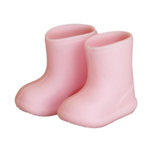 Oshhni Puppenschuhe für 1/12 BJD Puppe, robuste niedliche Foto -Requisite Weiche wasserdichte Simulation handgefertigtes Mini -Puppenzubehör Spielzeug, Rosa von Oshhni