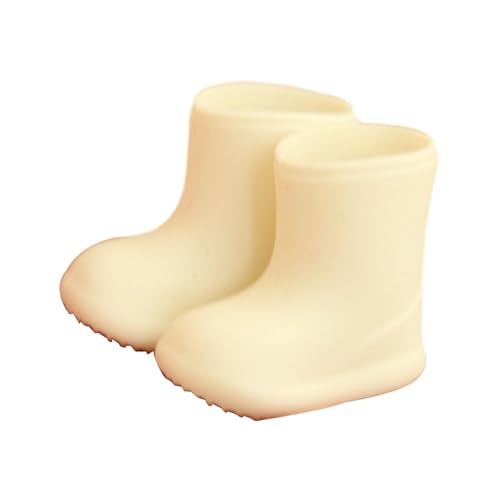 Oshhni Puppenschuhe für 1/12 BJD Puppe, robuste niedliche Foto -Requisite Weiche wasserdichte Simulation handgefertigtes Mini -Puppenzubehör Spielzeug, Weiß von Oshhni