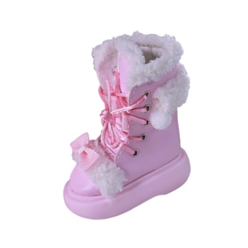 Oshhni Puppenstiefel 1:4 Maßstab, Spielzeugaccessoire, Schuhe für Puppenfiguren, Geschenkidee für Kreative Köpfe, Rosa von Oshhni