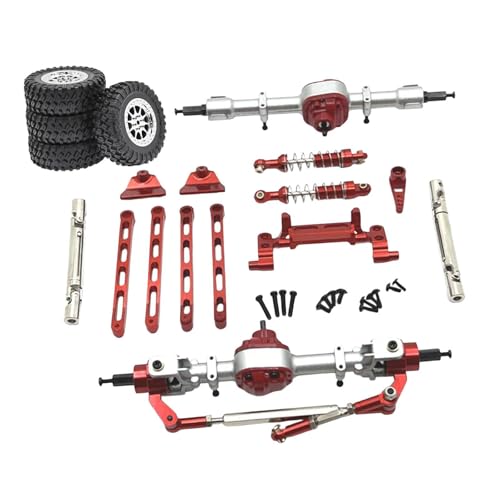 Oshhni RC Auto Upgrade Metall Vorne und Hinten Montage Kits Stoßdämpfer Halterungen für MN82, Rot von Oshhni