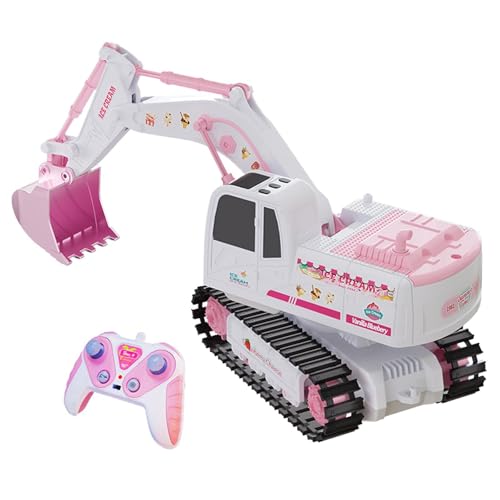 Oshhni RC Bagger Spielzeug, Legierung Rosa, Maßstab 1/24, Kinderspielzeug Bagger für Kinder Erwachsene Geschenk von Oshhni