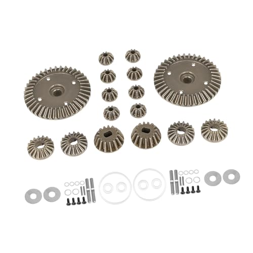 Oshhni RC-Differentialgetriebe-Set, Differentialgehäuse, Ritzel aus Metalllegierung, Antriebsrad für 1/10 Modellfahrzeuge, Hobby-Auto-LKWs, 1 Satz von Oshhni