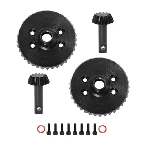 Oshhni RC-Stahlkegelradsatz, Ritzel, Ersatz, Ersatzteile, stabile Ringe, Zahnrad, Differentialgetriebe für RC-Auto-DIY-Teile von Oshhni