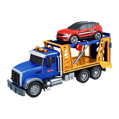 Oshhni Reibungsbetriebenes LKW-Spielzeug, technisches Auto-Spielset, frühe Entwicklung, pädagogisch für Kleinkinder, Transport-LKW von Oshhni