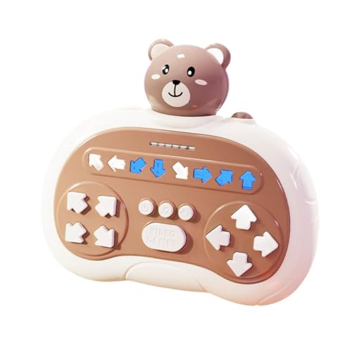 Oshhni Rhythmisches Handheld-Konsolenspiel, elektronisches Handheld-Spiel, Quick-Push-Spiel für Kinder, Geschenk für Jungen und Mädchen, Bär von Oshhni