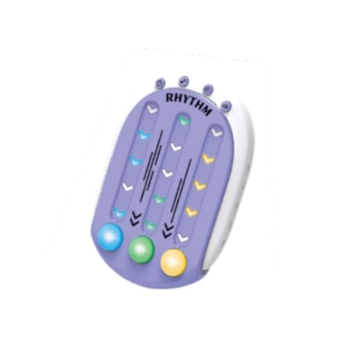 Oshhni Rhythmus-Spielmaschine, Rhythmus-Quick-Push-Maschine, Lernspielzeug mit Musik und Licht, Rhythmus-Handkonsolenspiel für Kinder, Violett von Oshhni